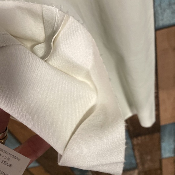 Zara small white leather feel raw hem ruffle sleeves dress - Picture 12 of 16